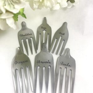 Charming Custom Cheese Marker Forks