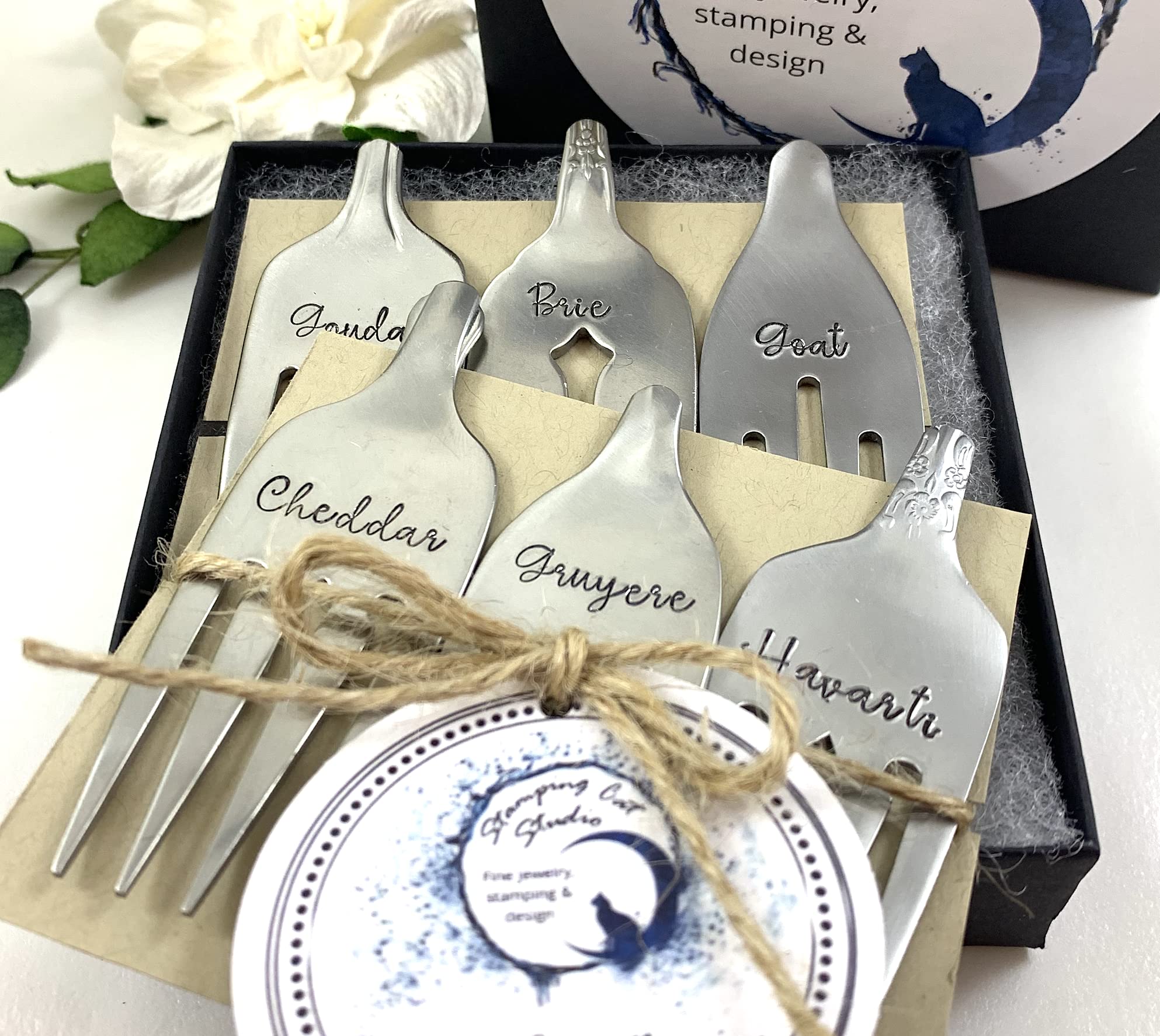 Charming Custom Cheese Marker Forks