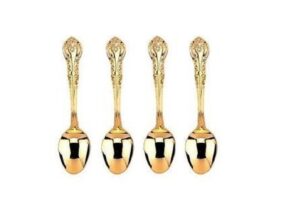 hic gold plated traditional demi spoon - set of 4