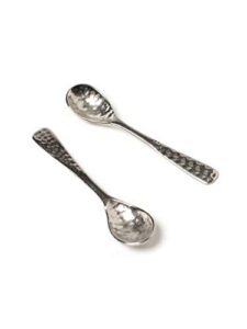 abbott collection nickle plated hammered spoon (mini)
