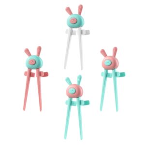 8 pcs Lovely Reusable Plastic Sleeves Learning Snack Chopsticks, Auxiliary Rabbit Conters Cartoon Gifts Gamers Snacks Random Tongs Gamer Clips Slip Phones Clips, Eating