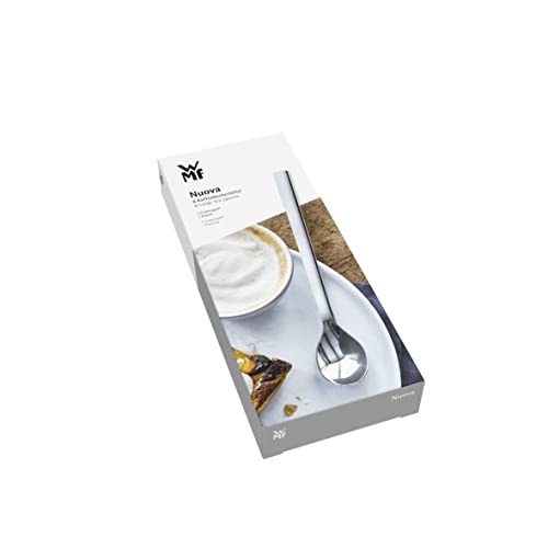 WMF Coffee Beaker Spoon Set 6-pcs. Nuova, Stainless Steel, Silver, 9.5 x 18.2 x 5.5 cm