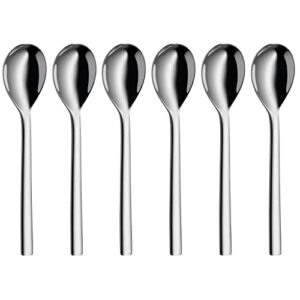 wmf coffee beaker spoon set 6-pcs. nuova, stainless steel, silver, 9.5 x 18.2 x 5.5 cm