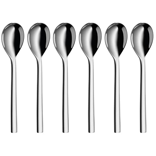 WMF Coffee Beaker Spoon Set 6-pcs. Nuova, Stainless Steel, Silver, 9.5 x 18.2 x 5.5 cm