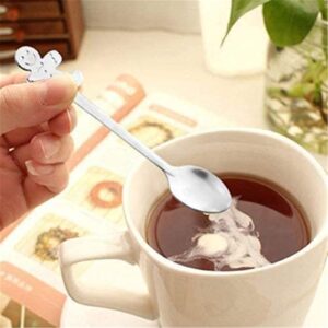 Eshylala 12 Pack Creative Christmas Spoon Stainless Steel Coffee Spoon Christmas Stirring Spoon Tea Spoon Soup Spoon, 5 Inch