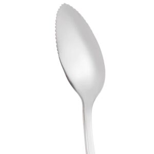 (Set of 4) Grapefruit Spoons, 18/0 Stainless Steel 6 3/8-inch Serrated Edge Oval Spoon