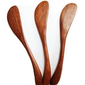 3 Pcs. x 6" Wooden Bread, Beakery, Butter, Jam Spreader Knives Red Wood