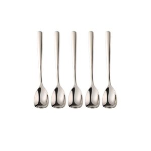 wenkoni small ice cream spoons, dessert spoons,shovel cake spoons 18/8 (sus 304) stainless steel 5.9inch spoons,5 pcs set
