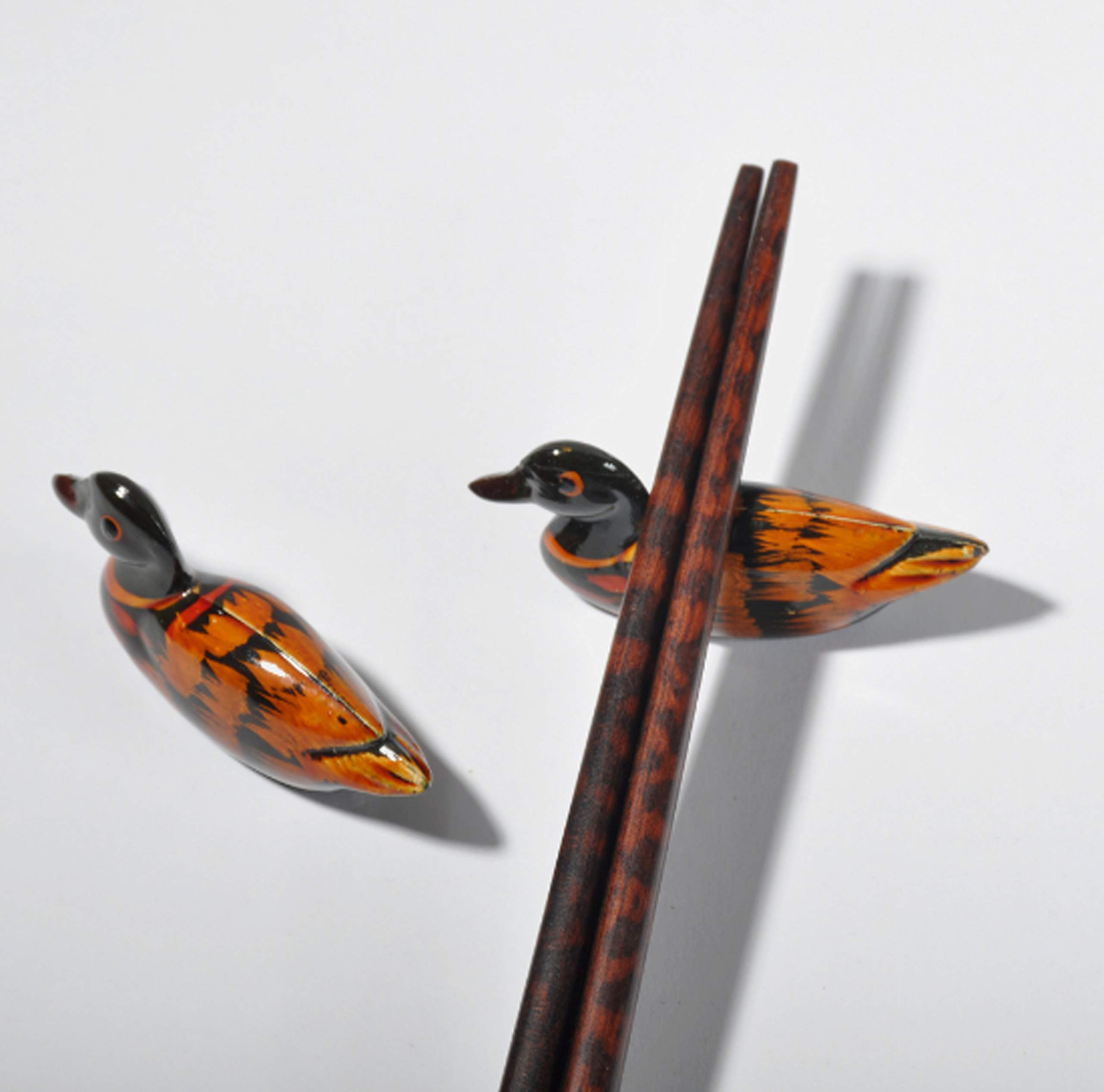 FGen 15pcs Painted Duck Chopsticks Stand Creative Chopsticks Exquisite Chopsticks Stand Exquisite Chopsticks Stand Cute Resin Duck Chopsticks Stand