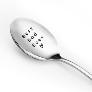 best dad ever funny dad spoon engraved stainless steel - tea coffee spoon - dad gift from daughter son wife - perfect father's day/birthday/christmas gifts