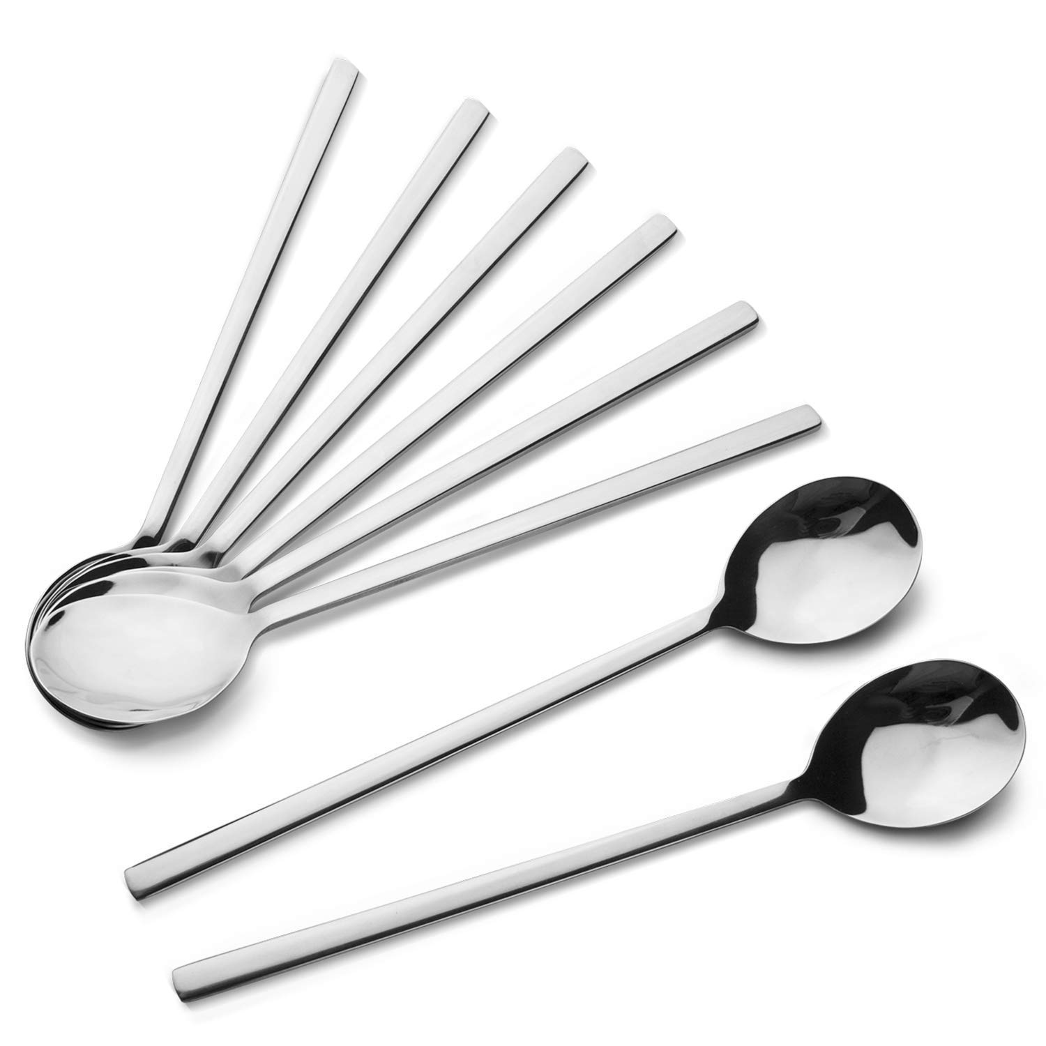 8 Pieces Stainless Steel Korean Spoons + 10 Pairs Stainless Steel Chopsticks