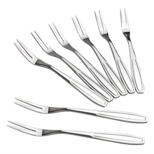 pekky stainless steel fruit forks mini cake forks, 12 pieces