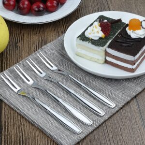 Pekky Stainless Steel Fruit Forks Mini Cake Forks, 12 Pieces