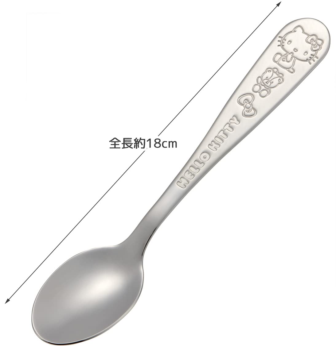 Skater SS1C-A Stainless Steel Spoon for Adults, Engraved Hello Kitty Sanrio