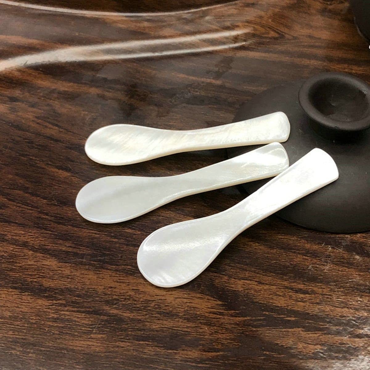 Handcrafted Caviar Spoons for Caviar, Egg, Ice Cream, Dessert, Salt, Coffee Serving, Restaurant Serving(B)