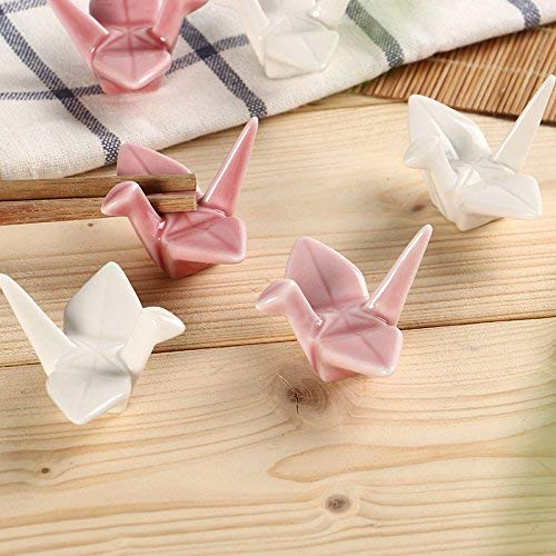 Japanese Style 5 Pcs Origami Crane Chopsticks Stand Rest Rack Dining Table Starter Kit