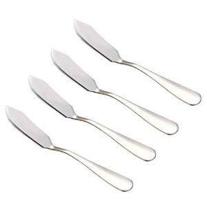 nawovao butter knife stainless steel butter spreader, 4 pack 5.7 inch breakfast spreads for cheese and condiments