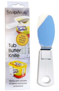 snapaway, attachable tub butter knife