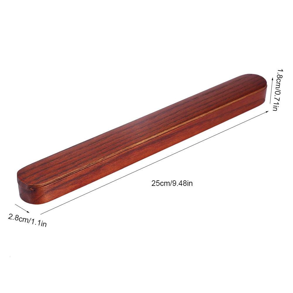 Fdit Portable Wooden Chopsticks Japanese Style Chopsticks with Pull-out Wood Color Chopsticks Box Case Tableware Dinnerware(Deep)