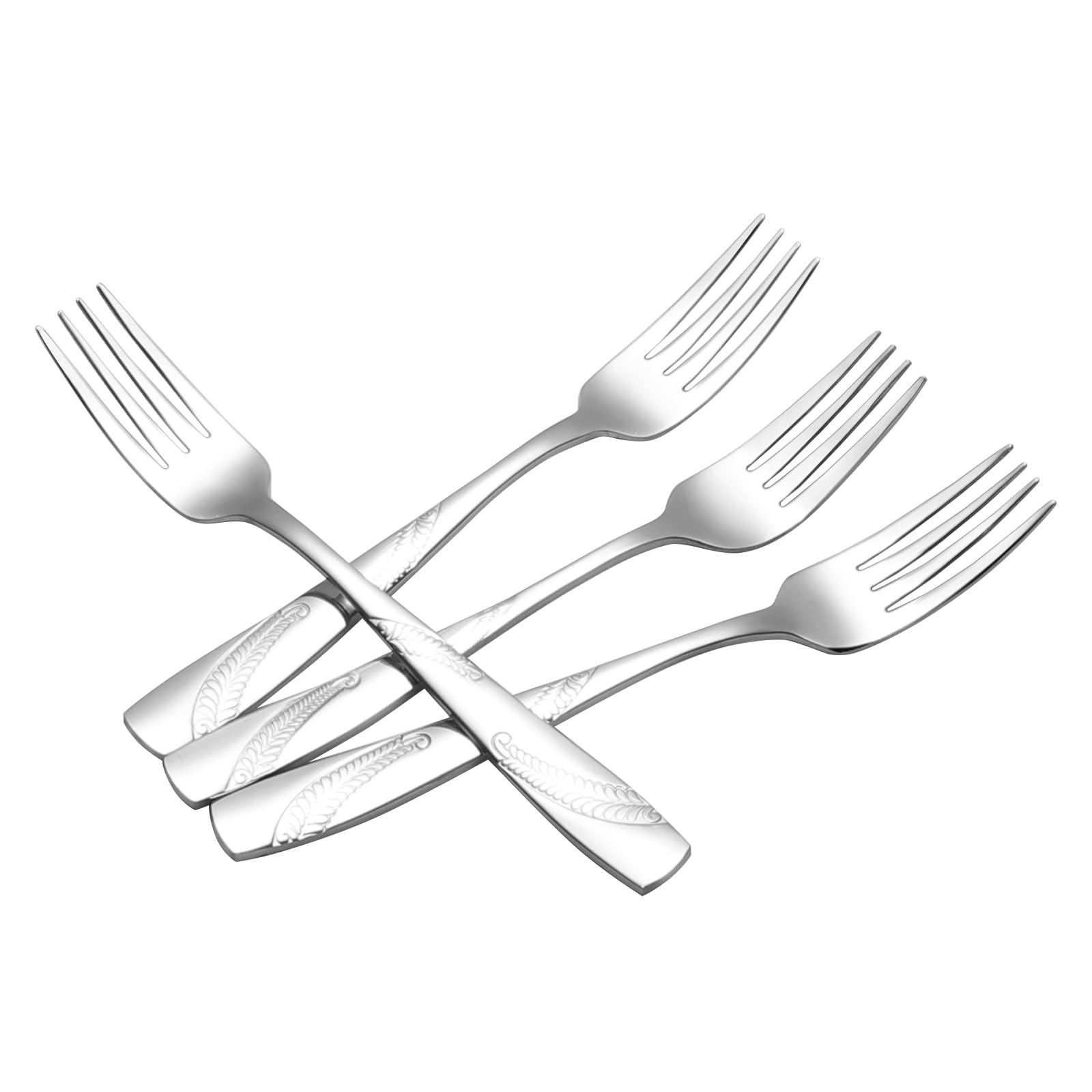 Nicesh 16-Piece Stainless Steel Dinner Forks, 8.19-Inch Kitchen Silverware Dinner Forks