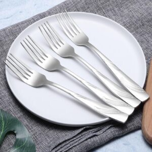 Nicesh 16-Piece Stainless Steel Dinner Forks, 8.19-Inch Kitchen Silverware Dinner Forks