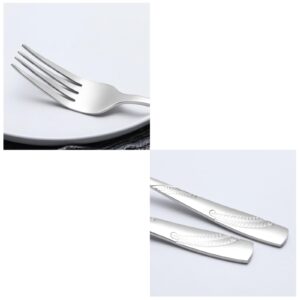 Nicesh 16-Piece Stainless Steel Dinner Forks, 8.19-Inch Kitchen Silverware Dinner Forks