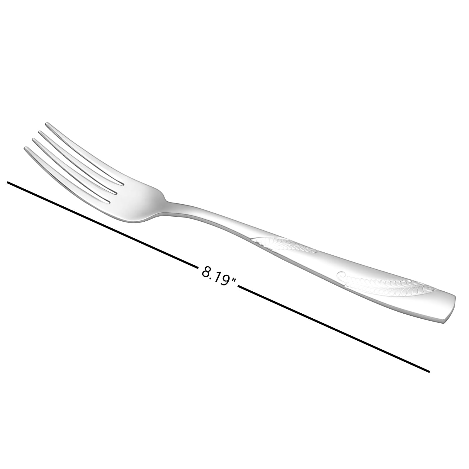 Nicesh 16-Piece Stainless Steel Dinner Forks, 8.19-Inch Kitchen Silverware Dinner Forks