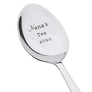 gifts for grandma grandmother from grandson granddaughter nana's tea xoxo spoon for grandmother grandmom tea spoons for best grandmas nana gigi birthday mother's day gift