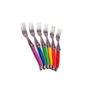 laguiole ambiance 6 forks, trendy multicolors
