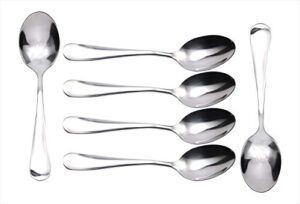 mini skater 6 pcs stainless steel spoons 5.5 inch small mirror polishing tea dessert coffee soup dinner spoon for toddlers students