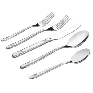 begale 60-piece flatware set, stainless steel, service for 12