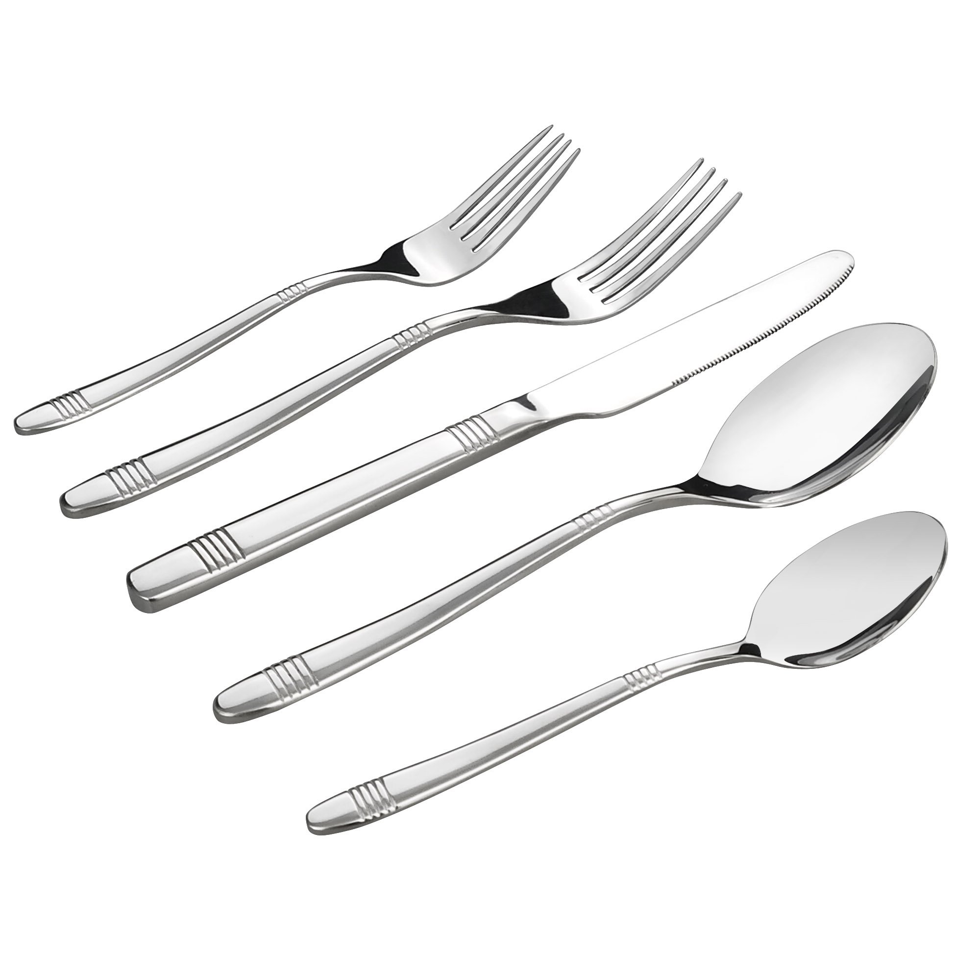 Begale 60-Piece Flatware Set, Stainless Steel, Service for 12