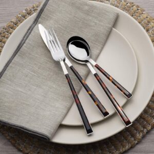 Mikasa Tortoise 18/10 Stainless Steel 16-Piece Flatware Set, Service For 4