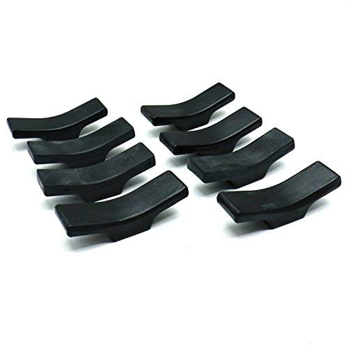 Pomeat Set of 8 Black Porcelain Knife Rests Chopstick Rest set