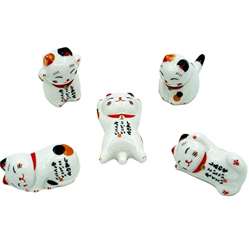 Cat Chopsticks Rest Dinner Spoon Stand Knife Fork Holder, Delightful Cat Shaped Chopsticks Holder, Ceramic Pattern Chopsticks Rest Rack Spoon Fork Knife Holder Rack Practice Furnishing Articles