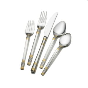 Wallace Corsica Gold-Accent 65-Piece Flatware Set