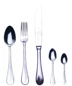 mepra cutlery set, metallic