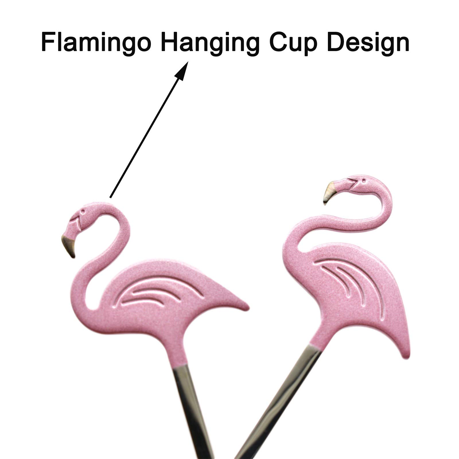 Maydahui 2PCS Flamingo Spoons 5.1 inch Animal Spoon18/10（304）Stainless Steel Dessert Coffee Stirring Spoon Teaspoon Tableware Kitchen Tools