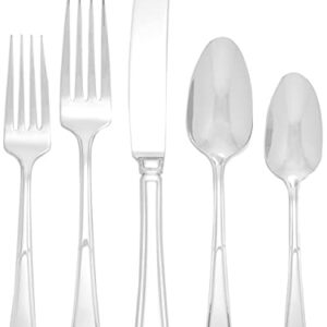 Oneida Deauville 45 Piece Fine Flatware Set, Service for 8, 18/10 Stainless Steel, Silverware Set, Dishwasher Safe