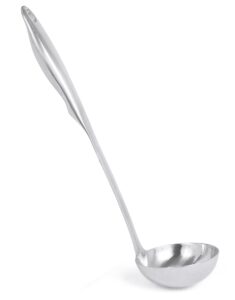 internet’s best stainless steel soup ladle - large kitchen utensil spoon - punch bowl and soup pan ladle