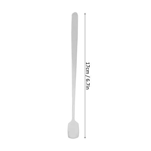 Mixing Spoon, Stainless Steel Bar Cocktail Shaker Spoon Long Handle Stirring Spoon for Coffee Tea Wax Candle(Square Spoon)