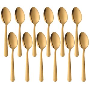 teaspoons gold stainless steel dessert spoons, buy&use 12 pieces 5.9-inch coffee spoons