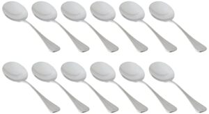 winco shangarila 12-piece bouillon spoon set, 18-8 stainless steel