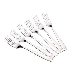 leendines 12 pieces table forks, stainless steel dinner forks