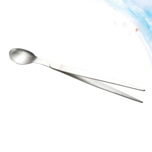 Cabilock Stainless Steel Tasting Spoon Tongs Chef Taste Spoon Espresso Spoons for Dessert Tea Appetizer 17.5x2cm