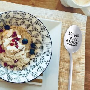 Love You More Spoon Gifts for Husband Wife Boyfriend Girlfriend Anniversary Valtines Day Gifts Daughter Son Mom Dad Coffee Spoons Birthday Gift Coffeespoons for Couples Best Friends