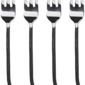 Treble Chef 7 1/2" Salad Fork (Set of Four) Medieval Twisted Dining Hall Eating/Feasting Utensils Set Functional Fork Cutlery For Family Dinner/Hotel/Restaurant Eating Set For Carrying