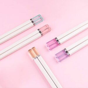 reusable chopsticks japanese fiberglass chopsticks lightweight dishwasher safe multicolor 5 pairs gift set
