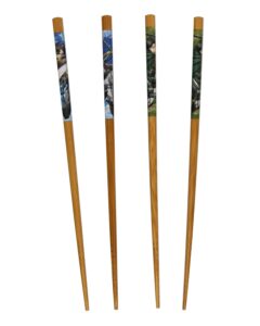 attack on titans bamboo set of 2 collectible anime chopsticks 8.85 inches long gift set