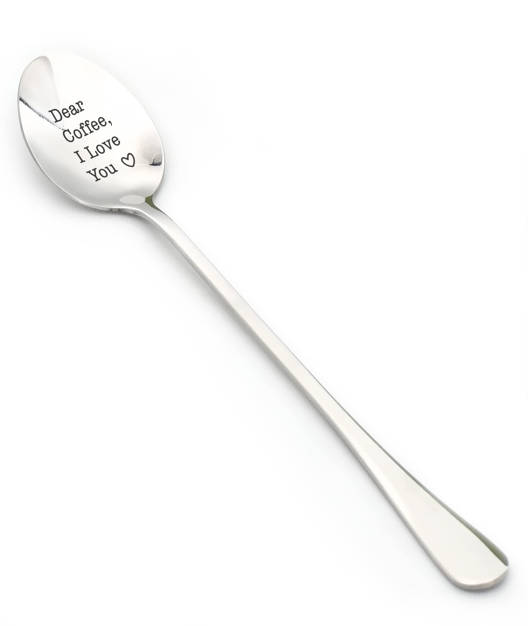 Funny Coffee Spoon - Engraved Stainless Steel Spoon with Life Begins After Coffee Quote - Great Gift for Coffee Lovers